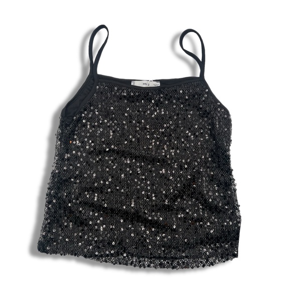 Mango Sequin top with spaghetti strap size M - Picture 5 of 6